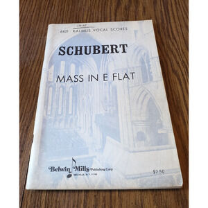 Schubert Mass In E Flat Kalmus Vocal Scores Sheet Music Book